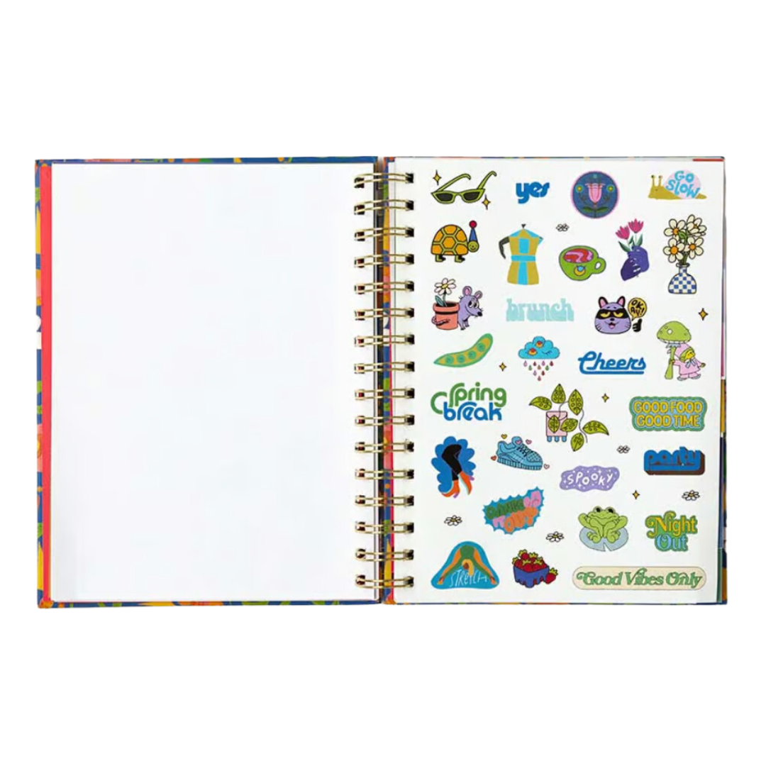 Medium 12-Month Annual Planner - Flower Quilt