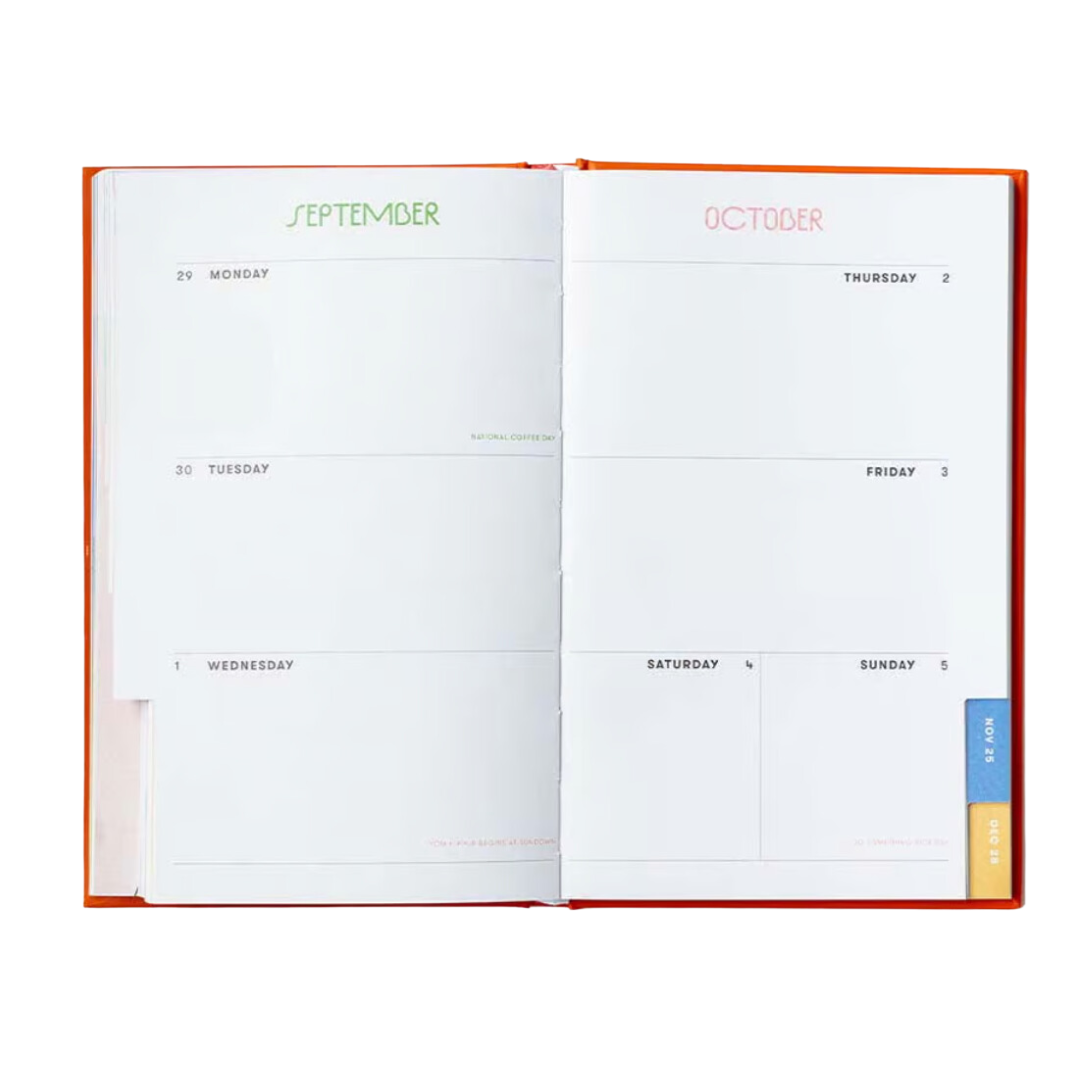 Classic 12-Month Annual Planner - Colorblock
