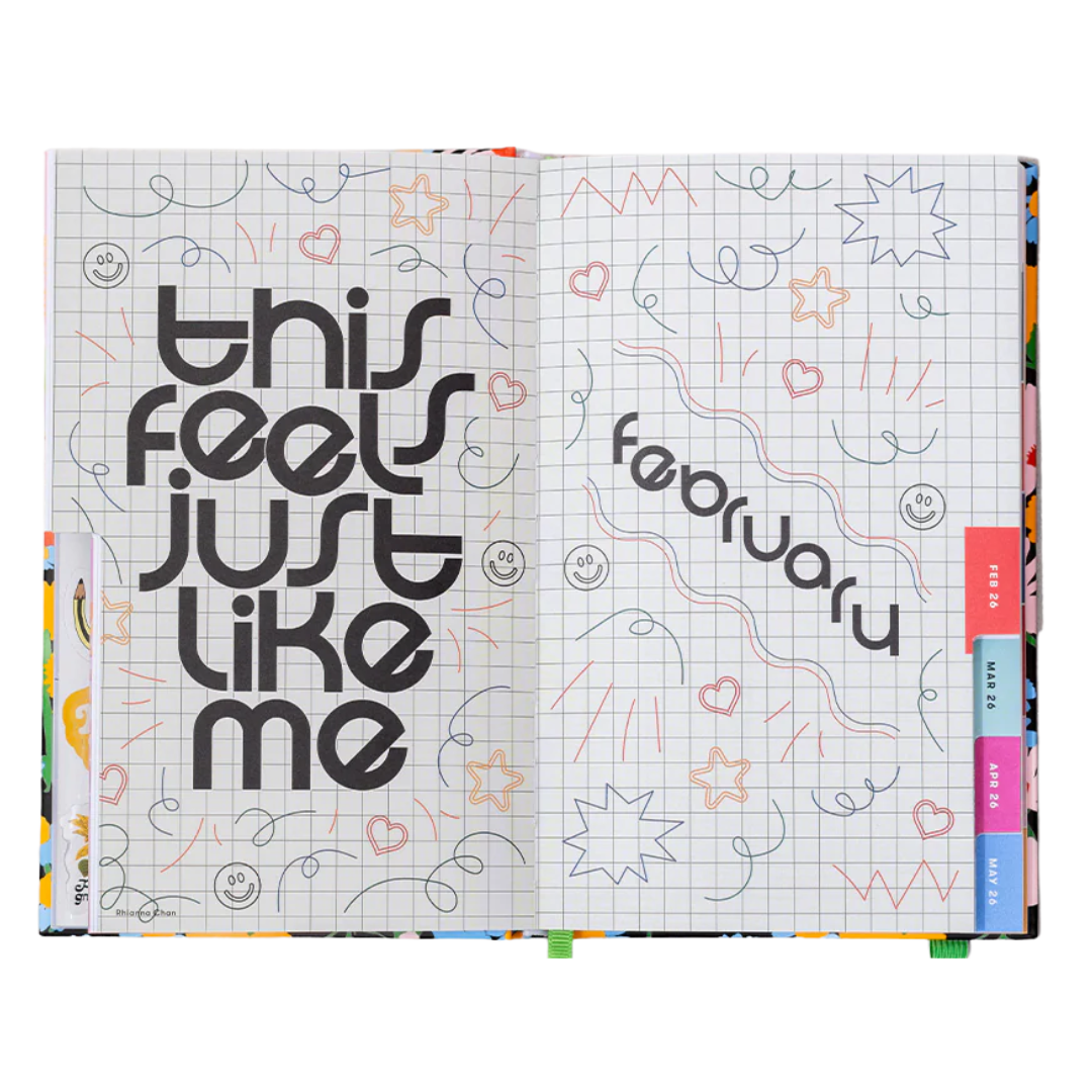 12 Month Classic Planner 2026 - Black Floral