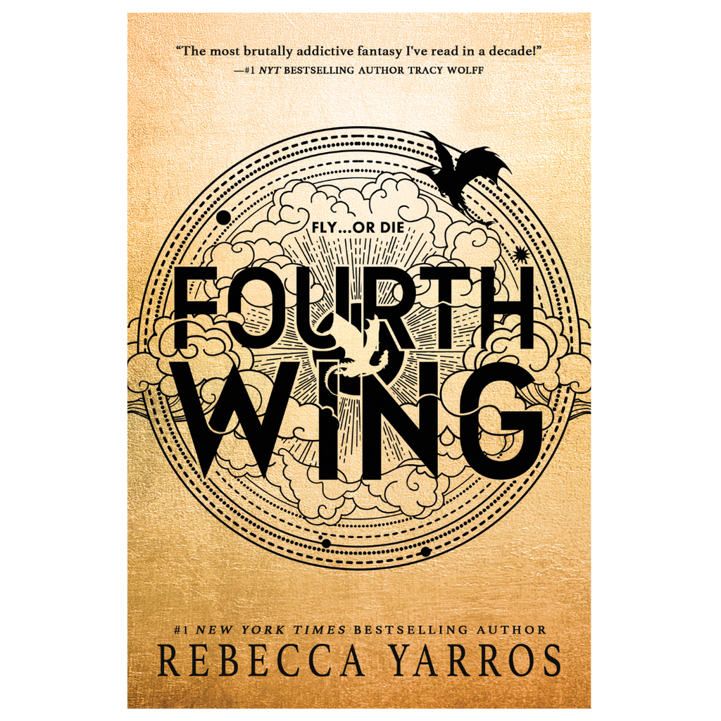 Fourth Wing by Rebecca Yarros book cover Cover of Fourth Wing by Rebecca Yarros, the first novel in the Empyrean series being adapted for television