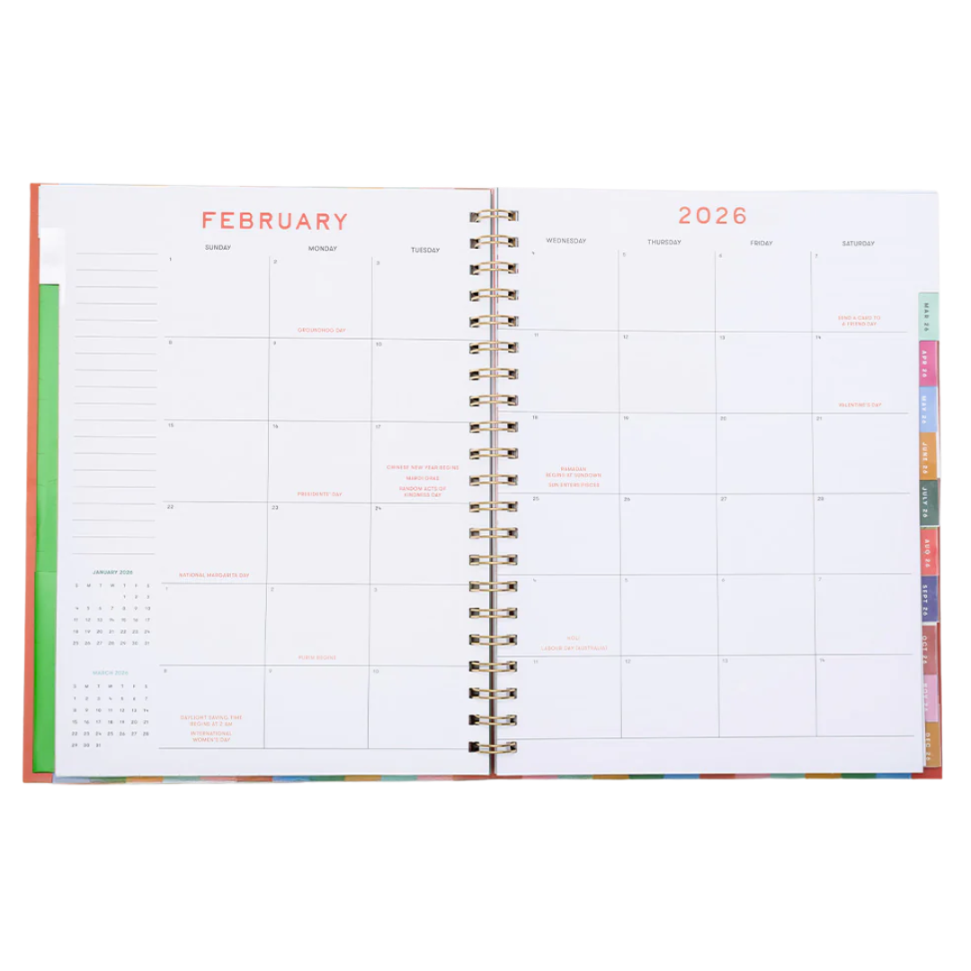12 Month Soft Cover Large Planner 2026 - A Work of Art