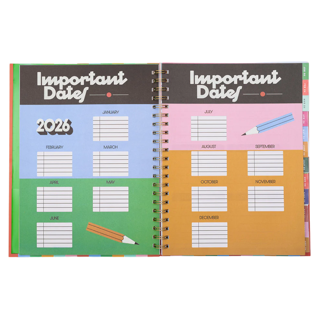 12 Month Soft Cover Large Planner 2026 - A Work of Art