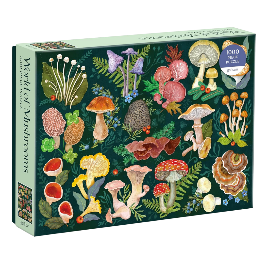 Galison World of Mushrooms – 1000 Piece Jigsaw Puzzle